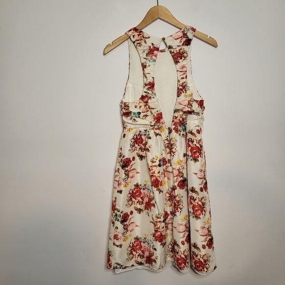 Alice + Olivia Floral Print Silk Dress Size 4 - Picture 5 of 11